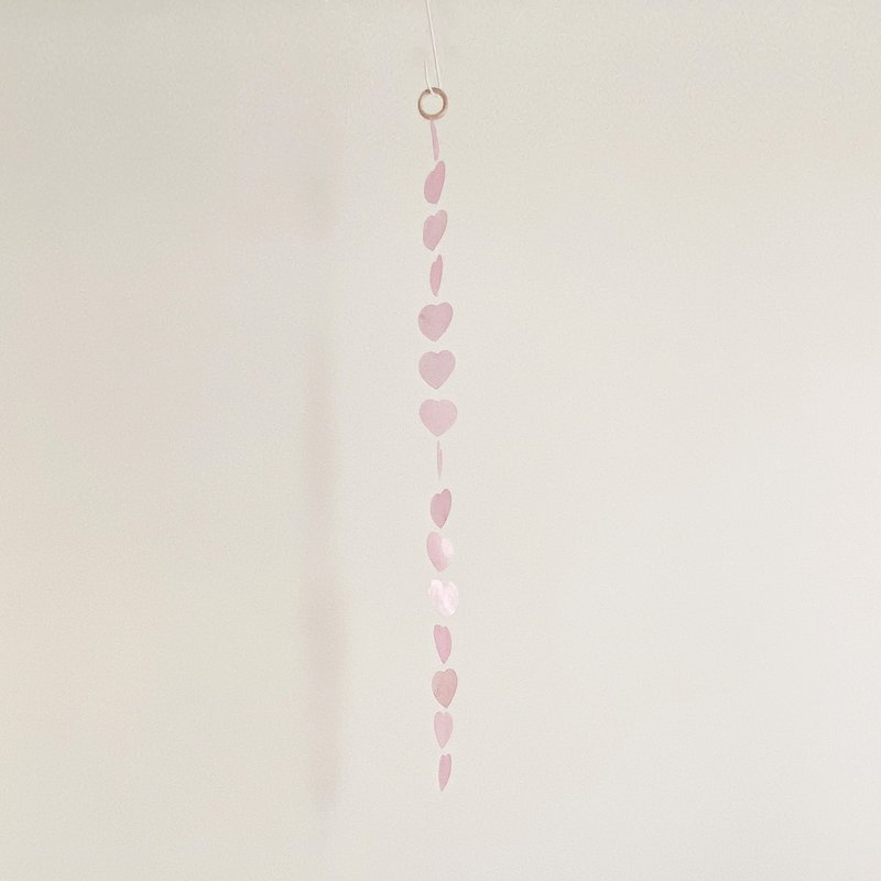 DIY-KIT|Helsinki Flower Shop curtain-Pink-Heart|Shell Wind Chime Mobile|#0-469 - Other - Shell 