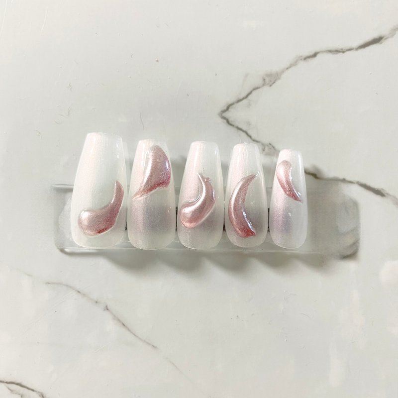 [Nail Tips] Aurora Nuance - Nail Polish & Acrylic Nails - Resin Pink