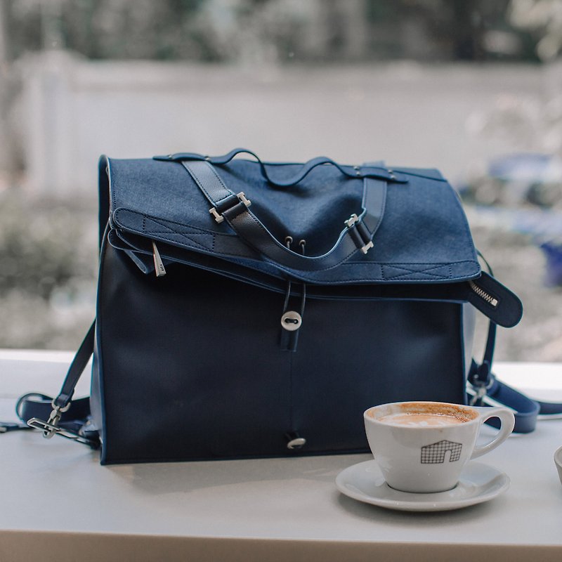 BARN Knapp Fold Classic Folding Bag-Dark Blue - Backpacks - Eco-Friendly Materials 