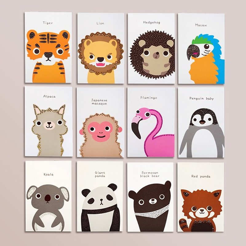 【GFSD】Rhinestone Boutique-Handmade Animal Universal Card - Cards & Postcards - Paper 