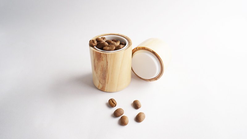 Coffee Beans Preserve ToGo Pots - Cookware - Wood 