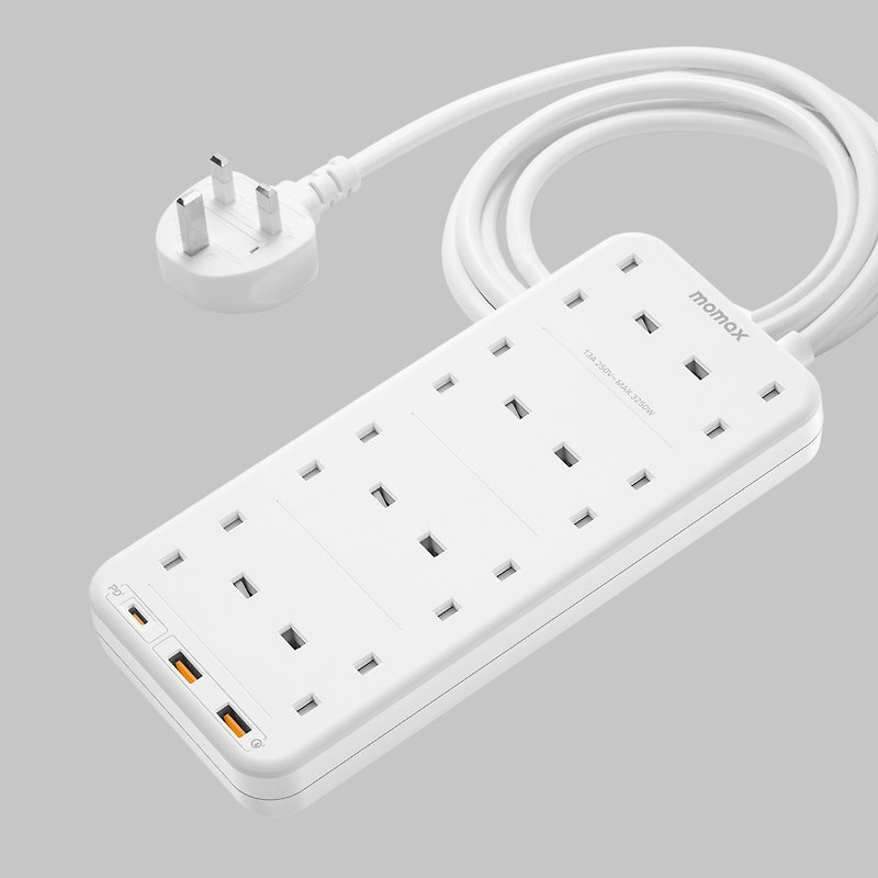 Momax ONEPLUG 8-Outlet Power Strip With USB US5