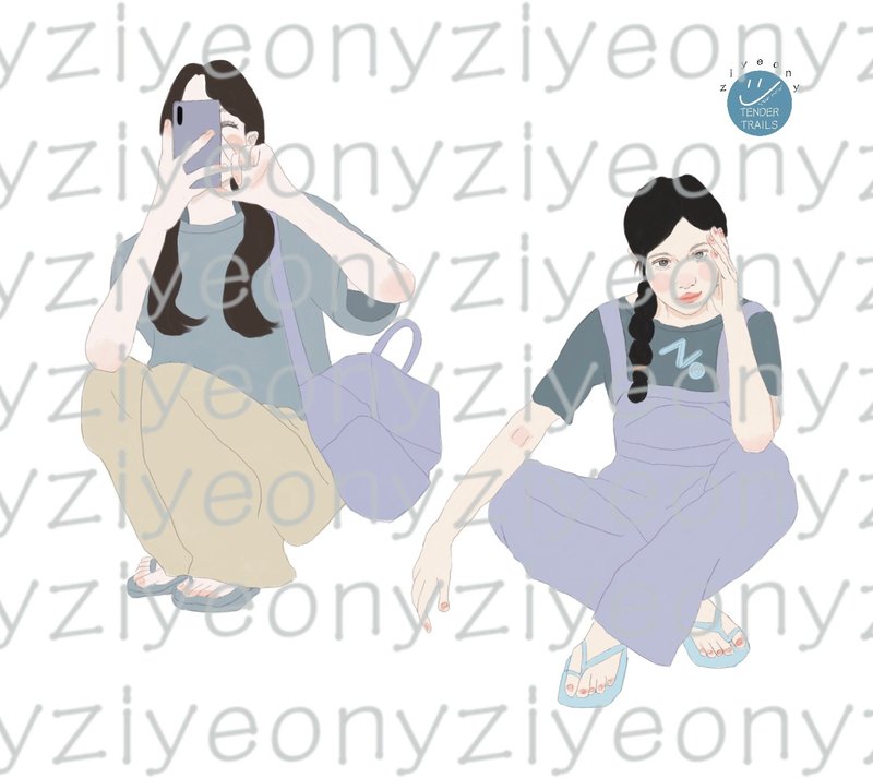 ziyeony drawing stickers vol.3 - สติกเกอร์ - กระดาษ 