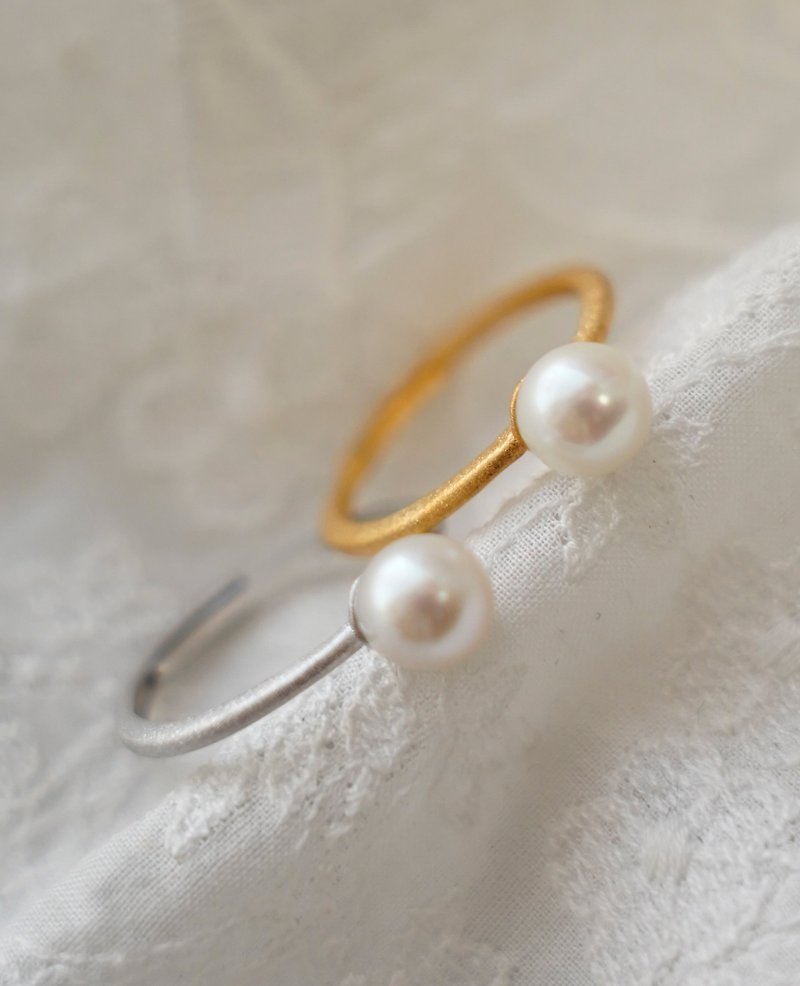Akoya Pearl Ring - General Rings - Other Metals Gold