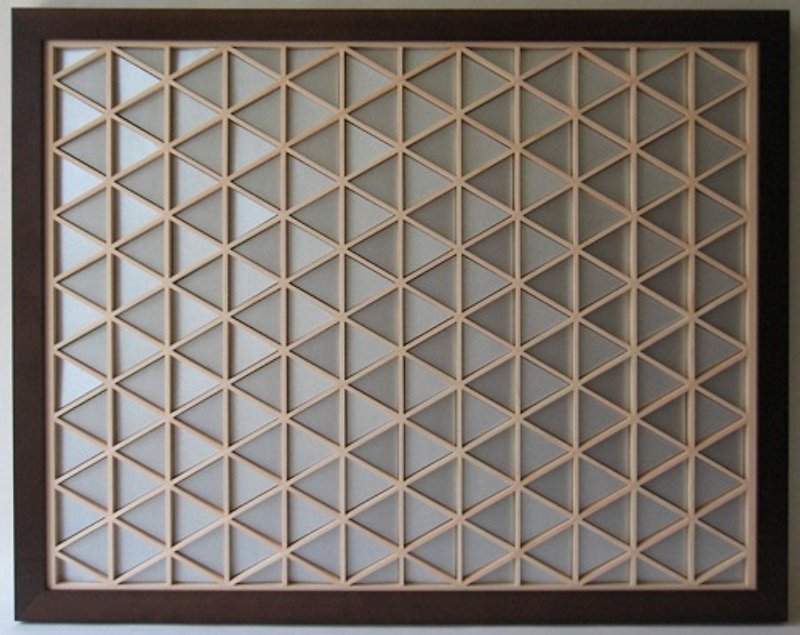Kumiko Art Panal Silver Triangular scale - Wall Décor - Wood 
