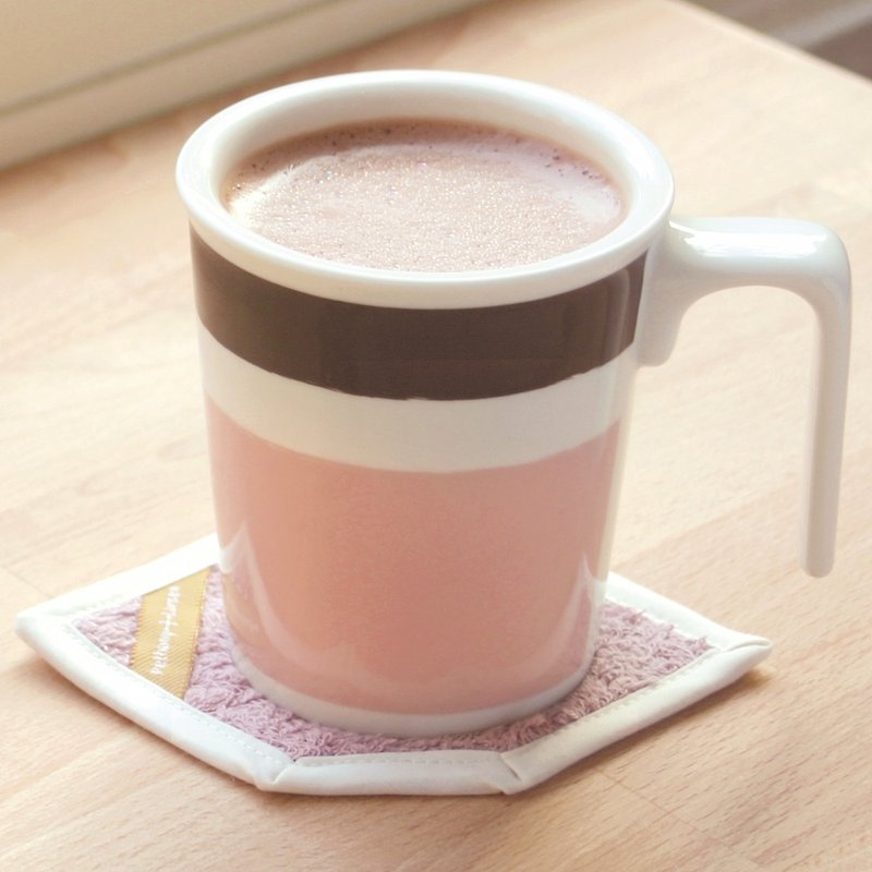 Kissing Mug-Cocoa + Coaster Gift Box [Office Essentials] Taiwanese Boutiques/Lids can be purchased - Mugs - Porcelain Pink