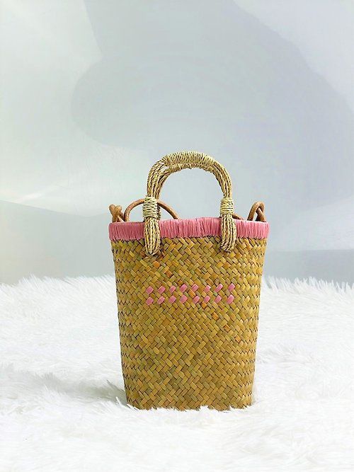 sacit-shop Purple Rafia yarn krajood bag