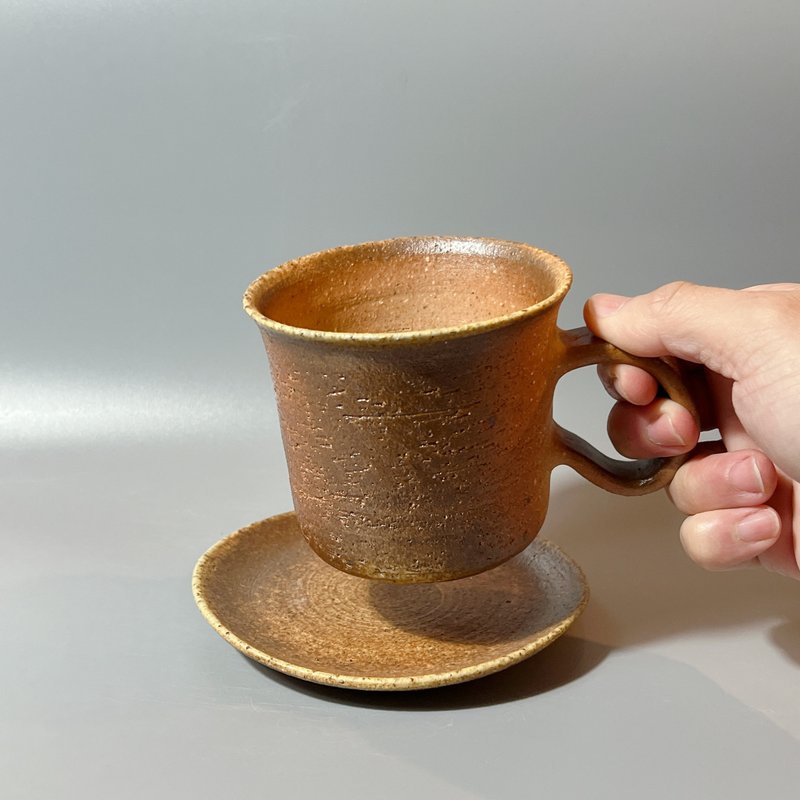 Wood-fired coffee cup set/flower tea cup set/handmade by Xiao Pingfan - ถ้วย - ดินเผา 