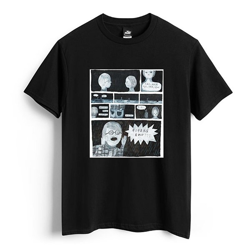 Come to my house to watch DVD-Black-Unisex T-shirt - เสื้อยืดผู้ชาย - ผ้าฝ้าย/ผ้าลินิน สีดำ