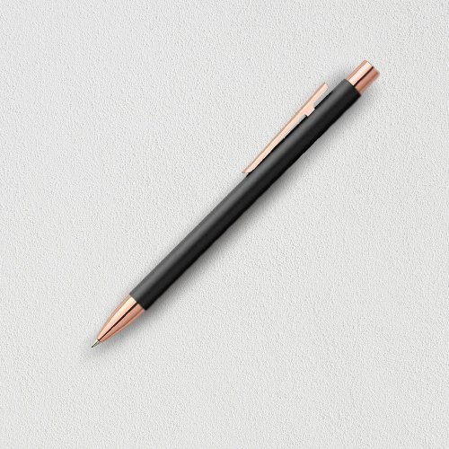 文聚 【Faber-Castell】NEO Slim 黑沙袖珍帝黃金原子筆 免費刻字