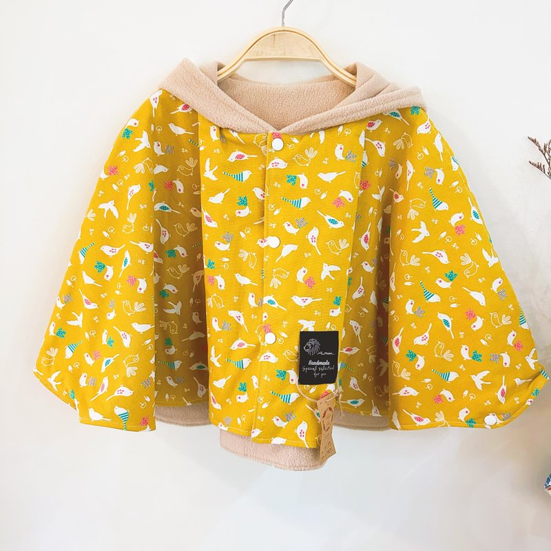 Spot yellow bird elf cloak 0-4 years old - เสื้อโค้ด - ผ้าฝ้าย/ผ้าลินิน 