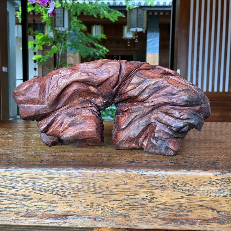 心流光罅 VII 木製オブジェ アート作品 - 置物 - 木製 ブラウン