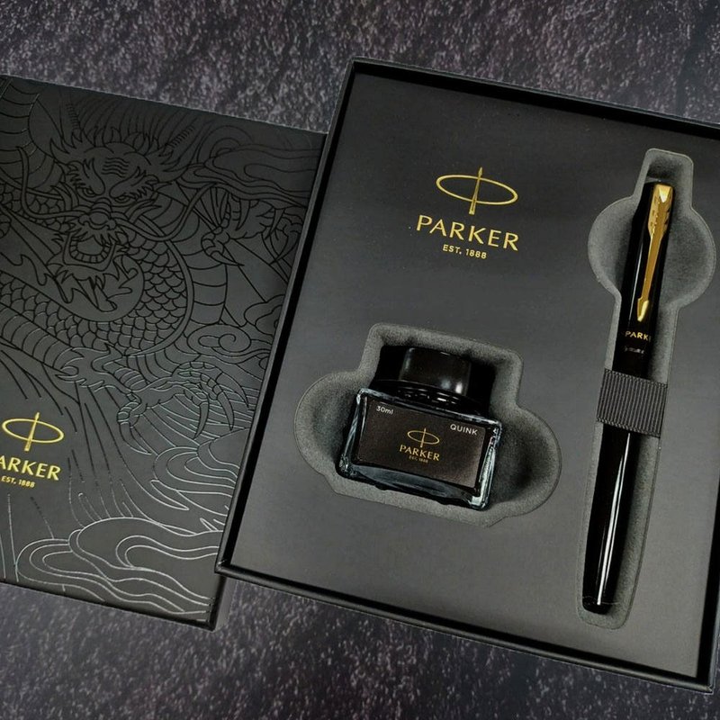 PARKER 2024新威雅特別版龍筆 墨水禮盒 黑鋼筆 - 鋼筆 - 其他金屬 黑色