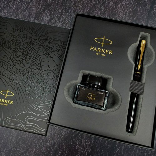 城市視角 PARKER 2024新威雅特別版龍筆 墨水禮盒 黑鋼筆
