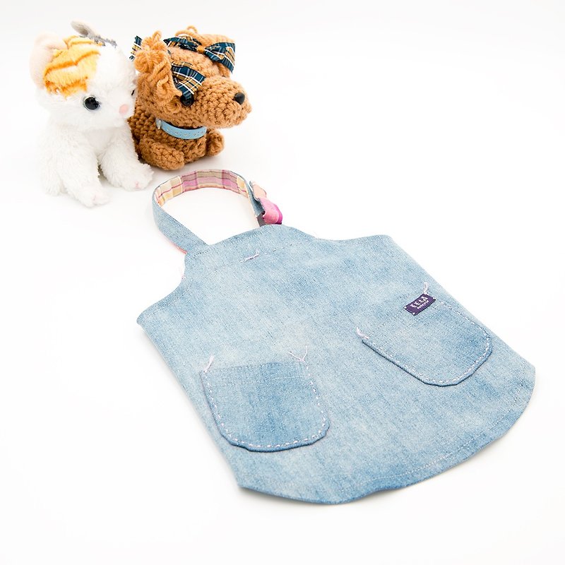 Momojism pet vest for girl - Mary - Clothing & Accessories - Cotton & Hemp Blue