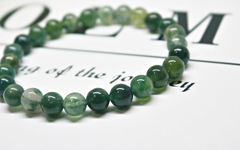 Classic Style_ natural stone bracelet _ green light - Bracelets - Gemstone Green