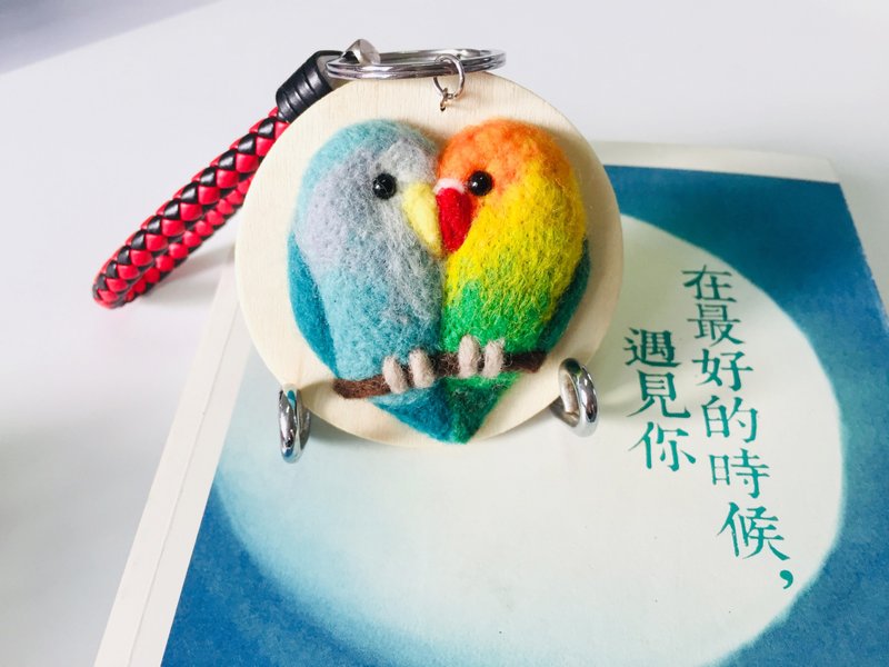羊毛氈愛情鳥 情侶鸚鵡  自家寵物鳥 雙人優惠 - 編織/羊毛氈/縫紉 - 羊毛 