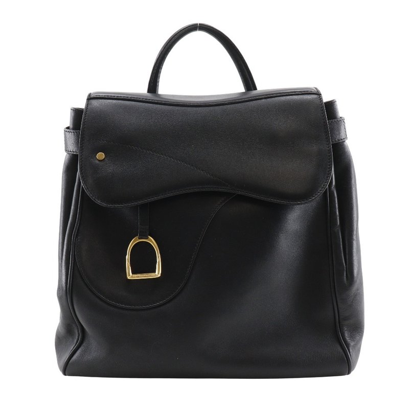 [Direct from Japan] GUCCI Old Gucci Backpack / Daypack, Vintage Calfskin, Black, Women's [Used] - กระเป๋าเป้สะพายหลัง - หนังแท้ สีดำ