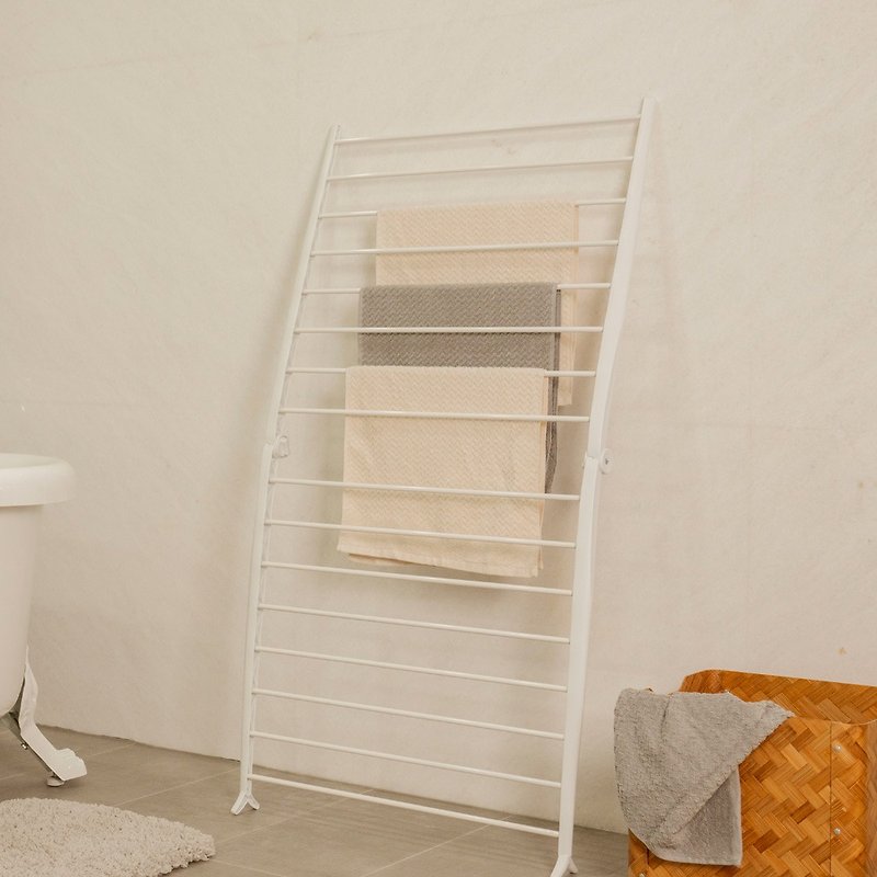 【ikloo】Pure White Folding Clothes Rack - Bathroom Supplies - Other Materials 