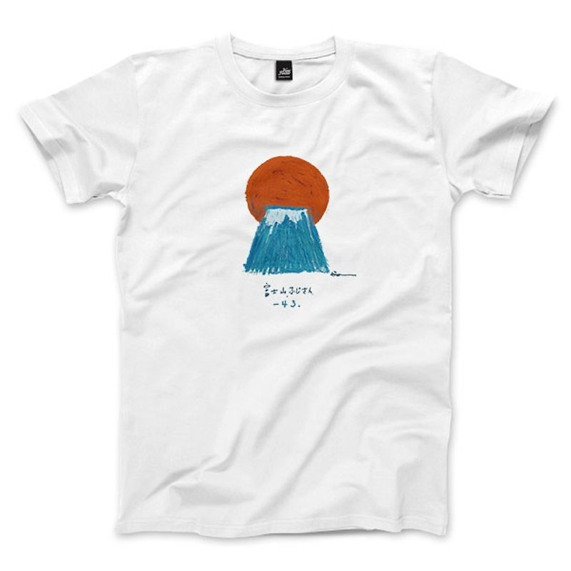 富士山 - 白 - 中性版T恤