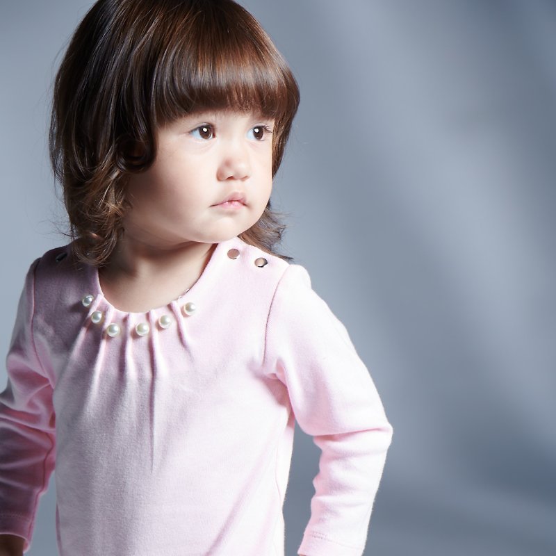 女孩別哭包屁衣 (粉/綠) - 嬰兒連身衣/包被/包巾 - 棉．麻 粉紅色
