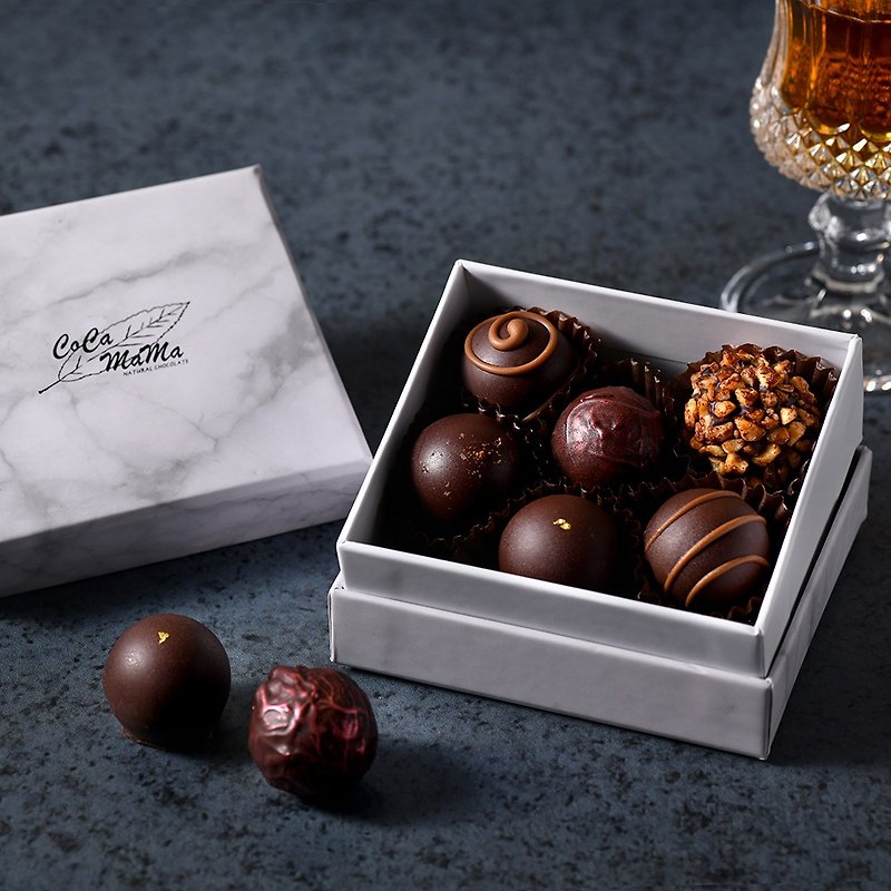 Classic truffle (with filling) chocolate series (6 pieces) gift box-CoCa MaMa Chocolate Workshop - Chocolate - Fresh Ingredients 