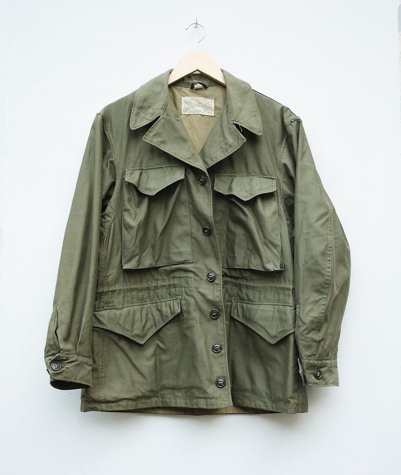 M43 Field Jacket Field Jacket US Army Jacket Olive Green USA #vintage - เสื้อโค้ทผู้ชาย - ผ้าฝ้าย/ผ้าลินิน 