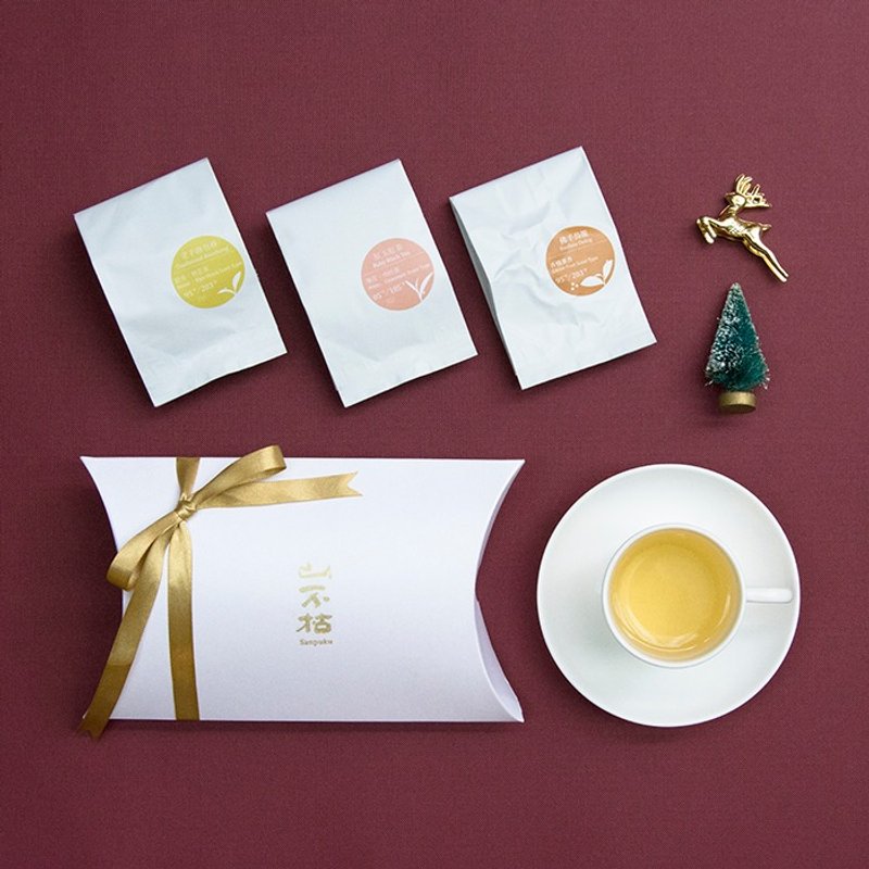 Christmas tea set · · Three Wishes veteran road package ruby ​​seed + + Bergamot Oolong tea - ชา - อาหารสด สีทอง