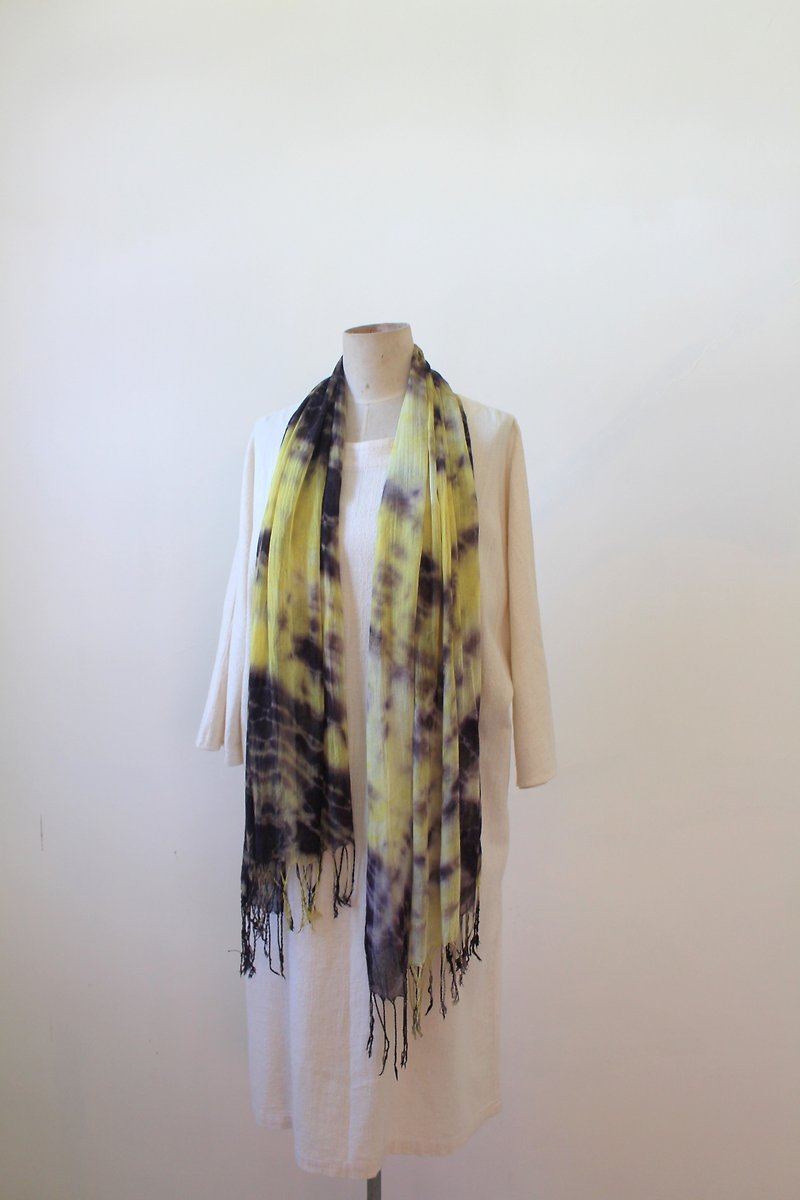Dyeing isvara and wood with pure cotton fading scarves is a pure series - Scarves - Cotton & Hemp Purple