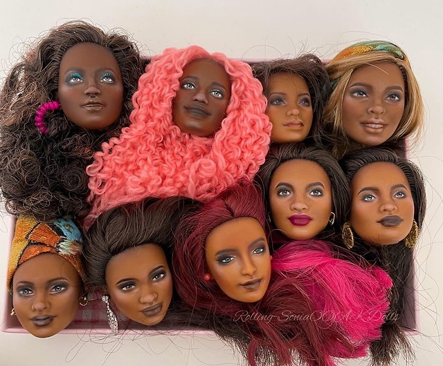 Barbie 只有娃娃頭其中的一種玩具娃娃人形- 設計館rolling-sonia OOAK