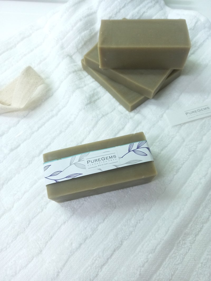 PUREGEMS 。艾草 。香茅 薄荷。手工小皂 。手握感佳。 - 肥皂/手工皂 - 其他材質 綠色