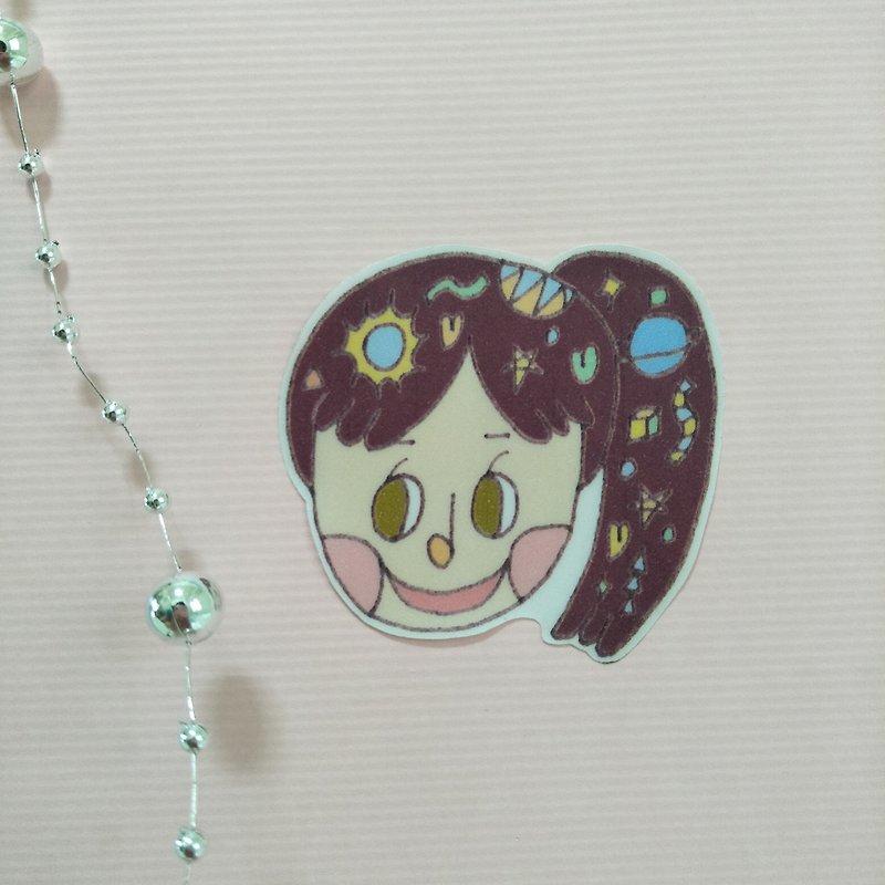 Small stickers. Galaxy Girl 9 - สติกเกอร์ - กระดาษ 