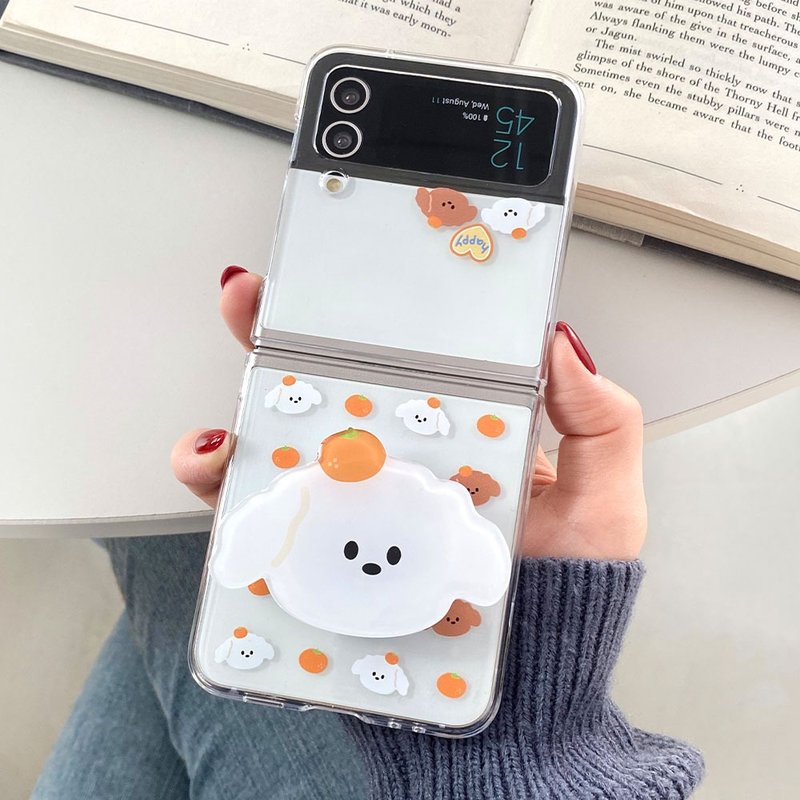 Tangerine puppy ZFLIP mobile phone case Grip smart tok set - 手機殼/手機套 - 塑膠 多色