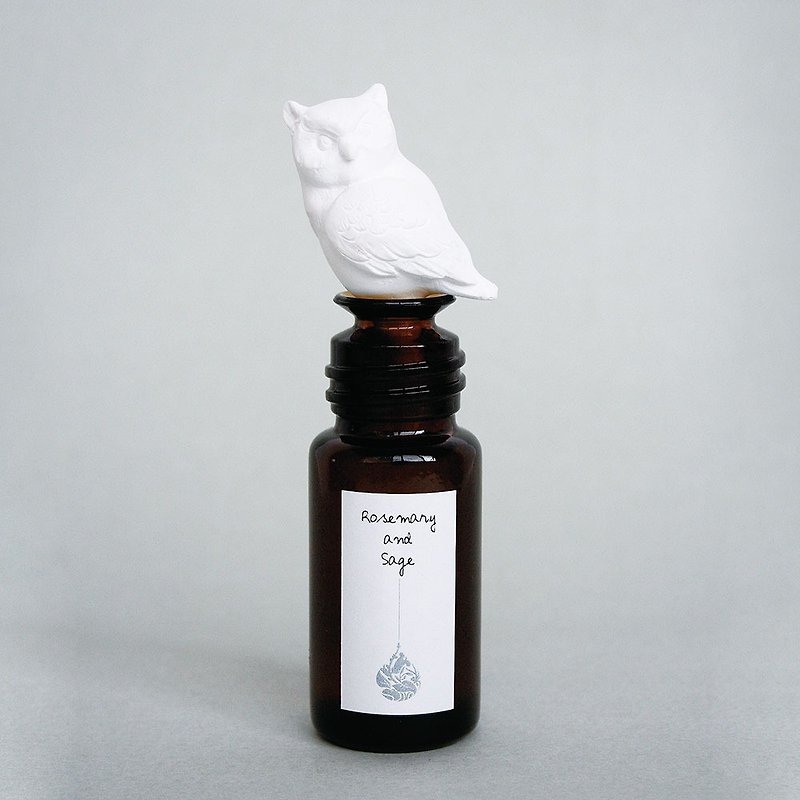 Art Lab - Owl diffuser - Rosemary & Sage - Fragrances - Stone White