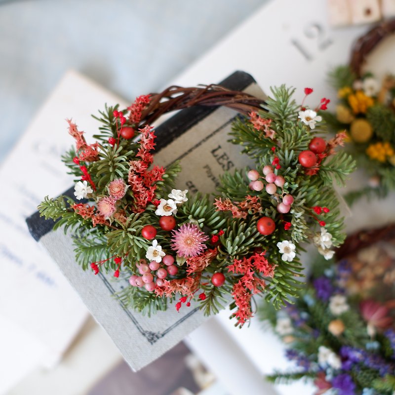 To be continued | Christmas red Nobelson dry flower Christmas wreath spot - Dried Flowers & Bouquets - Plants & Flowers Red