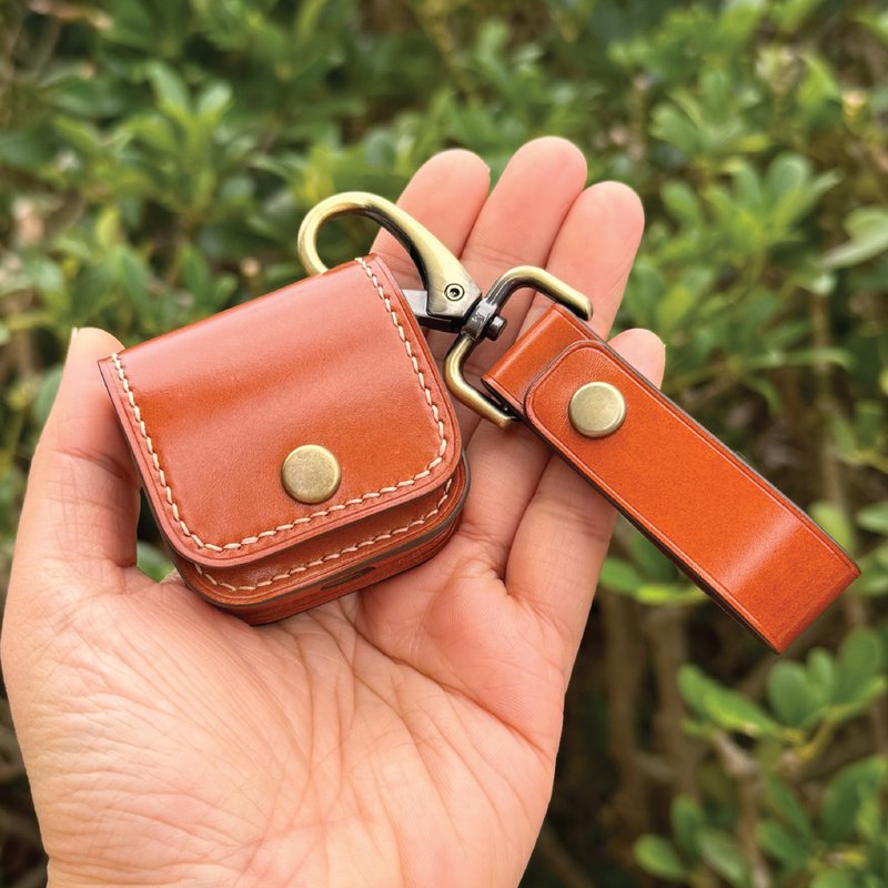 【AirPods Case】Brown Cordovan | 1/2/3/4/Pro3 | Earphone Accessories - ที่เก็บหูฟัง - หนังแท้ สีนำ้ตาล