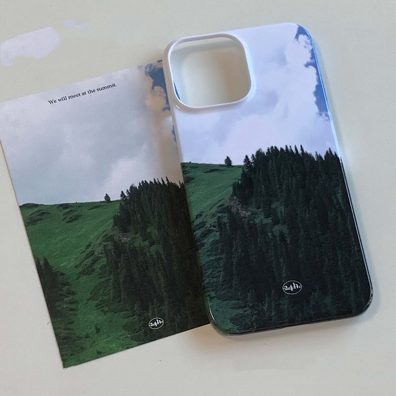 夏日童話 夏日雪山森林 iPhone 風景全包光面菲林手機硬殼 - 手機殼/手機套 - 壓克力 