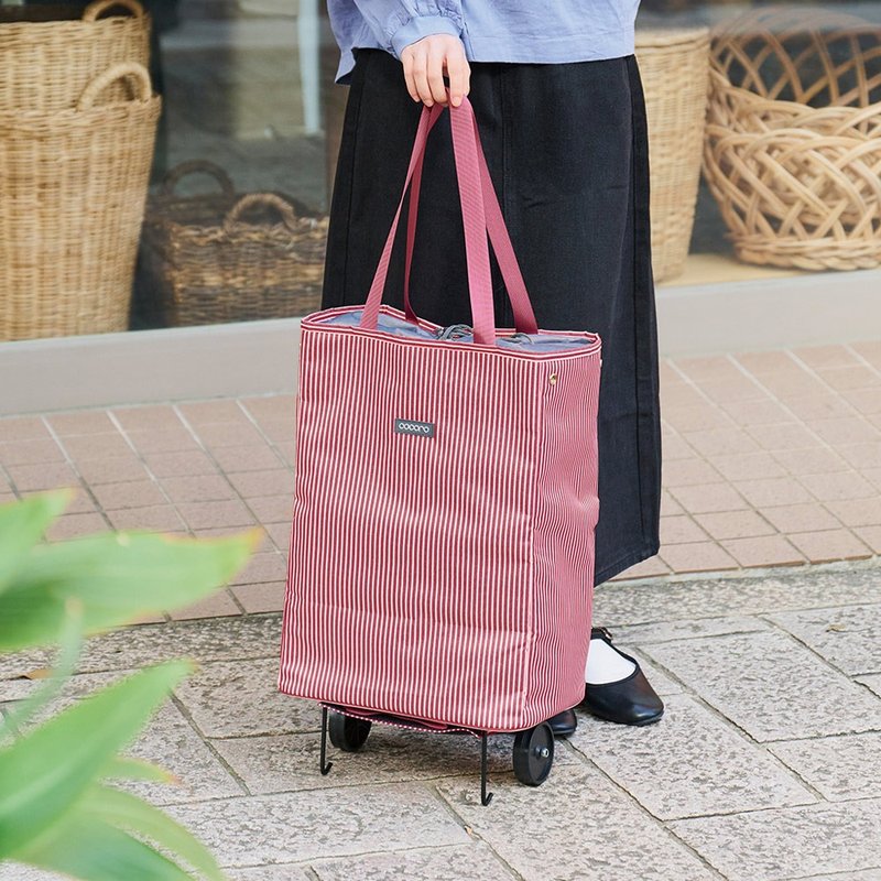 日本cocoro 多功能條紋保溫保冷摺疊購物車-30L-多色可選 - 其他 - 聚酯纖維 多色