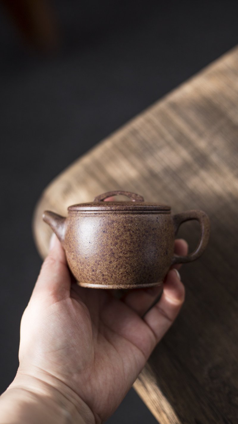 送禮紫砂壺茶壺汉瓦 特高温 150cc 经典款 富有老味 老紫泥高温烧 - 茶壺/茶杯/茶具 - 陶 灰色