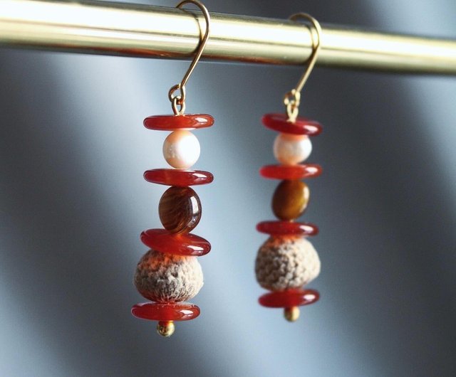 Dried hot sale fruit earrings