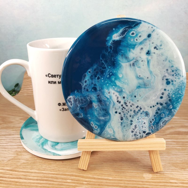 Handmade marine resin coasters - ที่รองแก้ว - เรซิน 