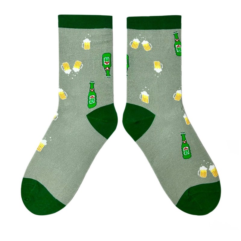 Bast Tag-Beer - Socks - Cotton & Hemp Green