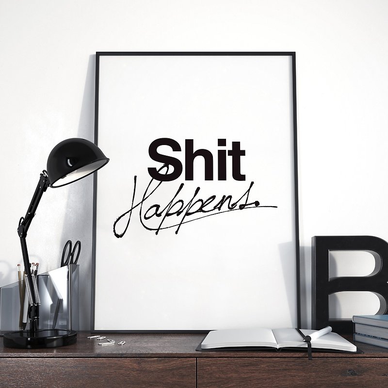 Shit Happens－書斎/オフィスの絵画/空間配置/ソファの背景/絵画/リビングルーム - ポスター・絵 - その他の素材 多色