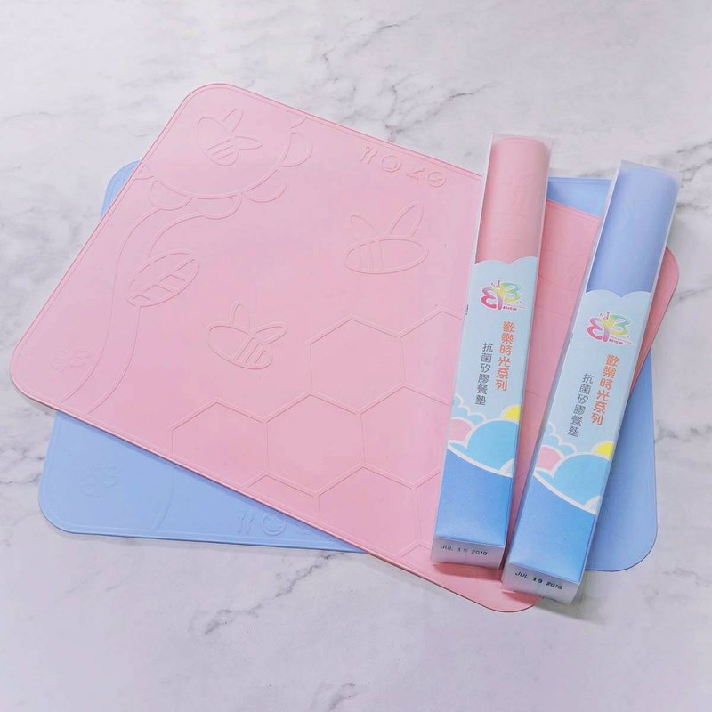 Antibacterial Silicone Placemat Environmentally Friendly Placemat Morandi Blue / Sweetheart Pink Silicone Placemat - ผ้ารองโต๊ะ/ของตกแต่ง - ซิลิคอน หลากหลายสี