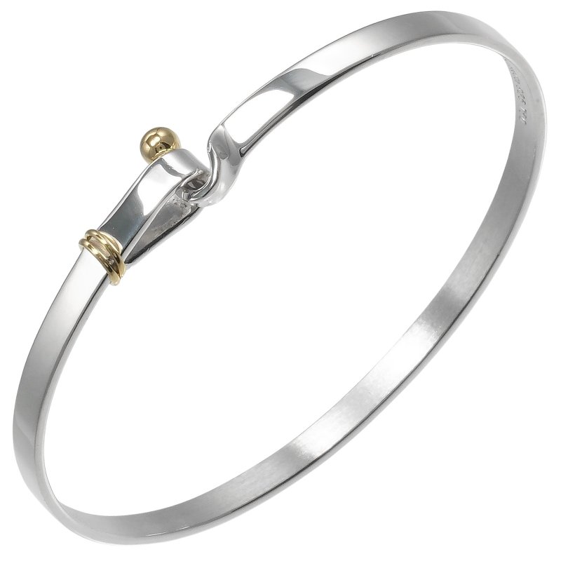 【日本直送】ティファニー TIFFANY&Co. ラブノット ブレスレット シルバー925 K18YG イエローゴールド 約12g【中古】Aランク - 手鍊/手環 - 銀 銀色