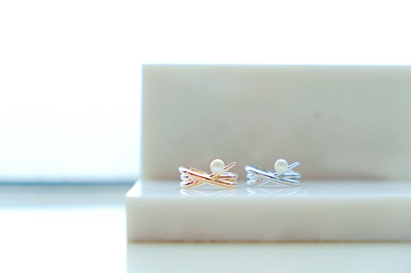 Pearl series simple starfish pearl adjustable ring - แหวนทั่วไป - เงินแท้ สีเงิน