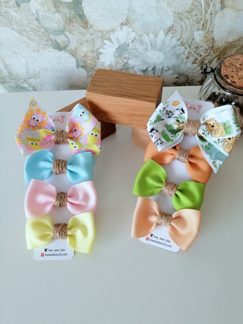 Teacup puppy dog bows, 4 topknot bows, tiny dog hair bows, Yorkie, Shih Tzu, Pom - 寵物衣服 - 其他材質 多色