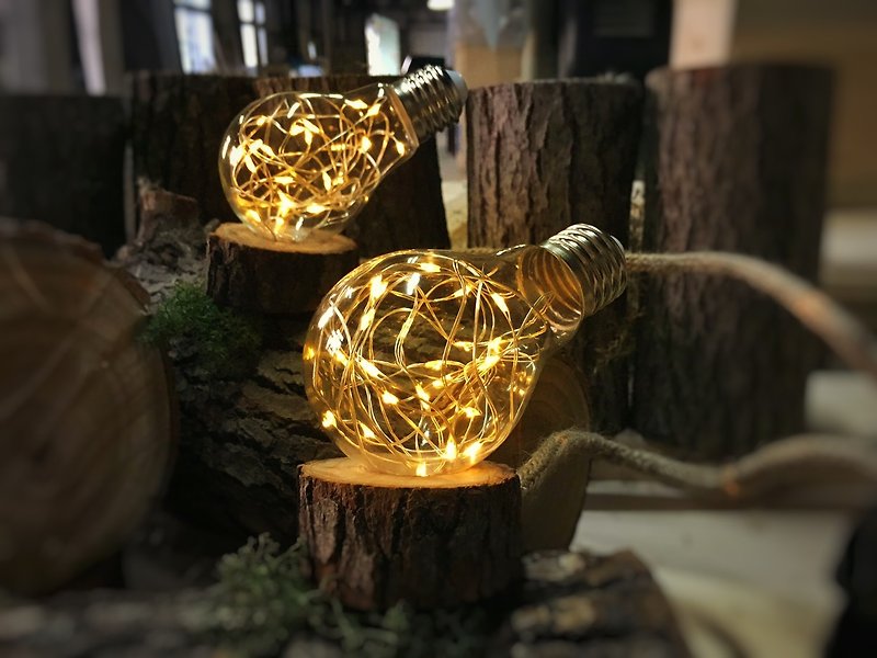 グッディバッグ-逆さまの世界の雰囲気小さな常夜灯ギフト木製ボックスハードカバー - 照明・ランプ - 木製 