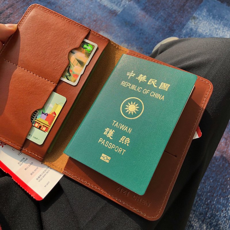 [Bon Voyage!] passport case / passport holder - free brand name English name - Passport Holders & Cases - Genuine Leather 
