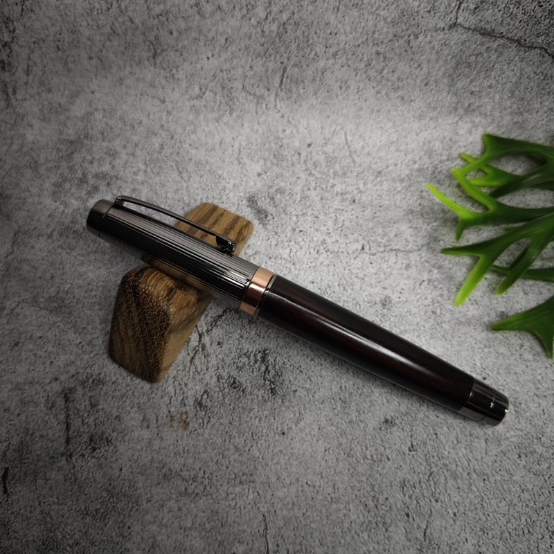 黑檀木  原木 手工筆 鋼珠筆( 卡蜜拉款) - 鋼珠筆 - 木頭 